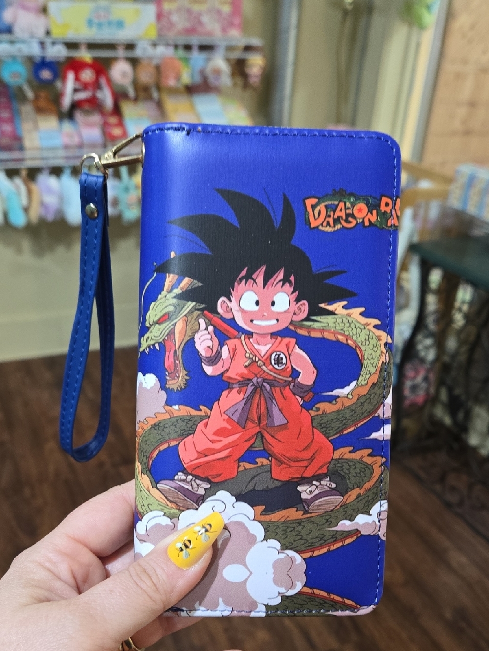 Dragon Ball Z Blue Cartoon Wristlet Wallet